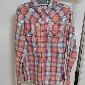 Christian Audigier Plaid Button Down shirt